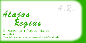 alajos regius business card